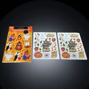 Vintage Halloween Stickers Dogs Bears Pumpkin Mummy Ghost Witch Trick or Treat